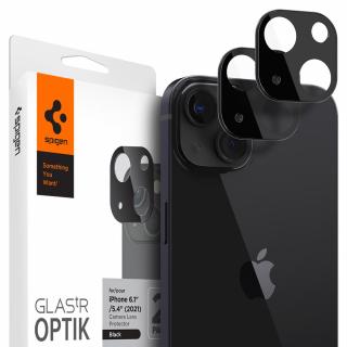 Folie Camera pentru iPhone 13   13 mini (set 2) Spigen Optik.tR Negru