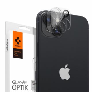 Folie Camera pentru iPhone 14   14 Plus (set 2) Spigen Glas.tR Optik Crystal Clear