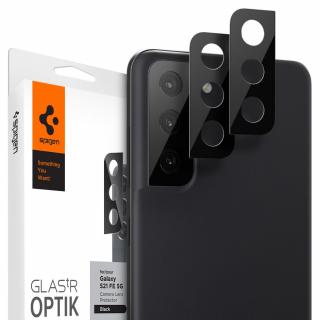 Folie Camera pentru Samsung Galaxy S21 FE 5G (set 2) Spigen Optik.tR Negru