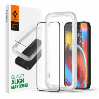 Folie pentru iPhone 13   13 Pro   iPhone 14 Spigen Glas.tR Align Master Negru