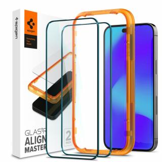 Folie pentru iPhone 14 Pro Spigen Glas.TR Align Master Negru