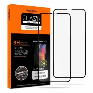 Folie pentru iPhone X   XS   11 Pro (set 2) Spigen Glas.tR Slim Negru