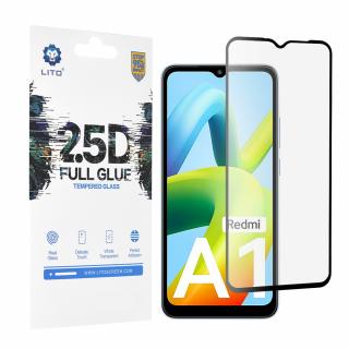 Folie pentru Xiaomi Redmi A1   A1+   A2   A2+ Lito 2.5D FullGlue Glass Negru