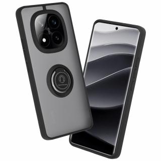 Husa Antisoc Xiaomi Redmi Note 14 Pro+ cu Inel Negru Stand Glinth