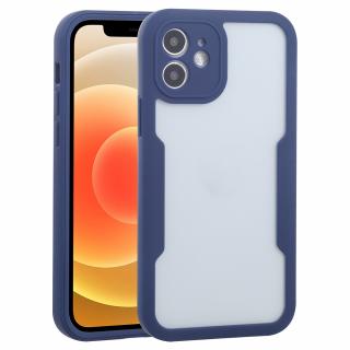 Husa iPhone 12 360 grade silicon TPU transparenta Albastru