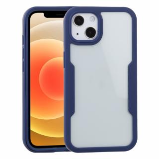 Husa iPhone 14 360 grade silicon TPU transparenta Albastru