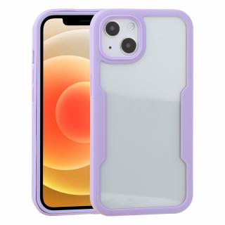 Husa iPhone 14 360 grade silicon TPU transparenta Mov