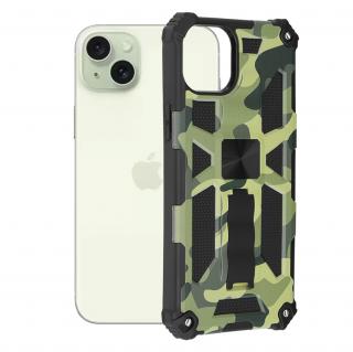 Husa iPhone 15 Plus Antisoc Cu Inel Stand Camuflaj TechBlzr