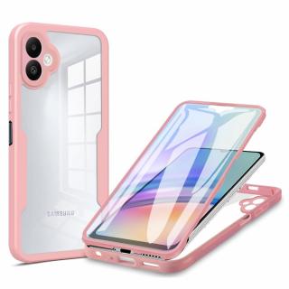 Husa Samsung Galaxy A05 360 grade silicon TPU transparenta Roz