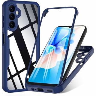 Husa Samsung Galaxy A16 4G   A16 5G 360 grade silicon TPU transparenta Albastru