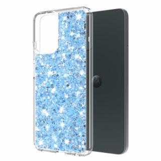 Husa silicon cu sclipici Motorola Moto G04   Moto G04s   Moto G24   Moto E14 glitter Bleu TSG