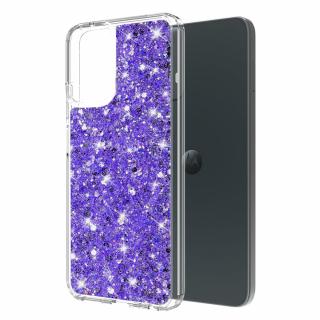 Husa silicon cu sclipici Motorola Moto G04   Moto G04s   Moto G24   Moto E14 glitter Mov TSG