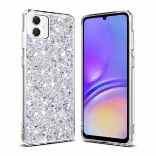 Husa silicon cu sclipici Samsung Galaxy A05 glitter Alb TSG