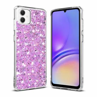 Husa silicon cu sclipici Samsung Galaxy A05 glitter Magenta TSG