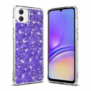 Husa silicon cu sclipici Samsung Galaxy A05 glitter Mov TSG