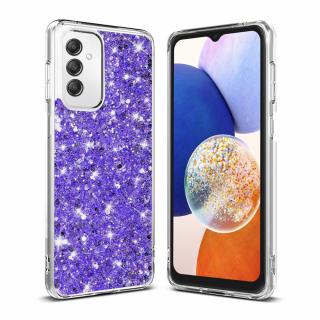 Husa silicon cu sclipici Samsung Galaxy A14 4G   A14 5G glitter Mov TSG