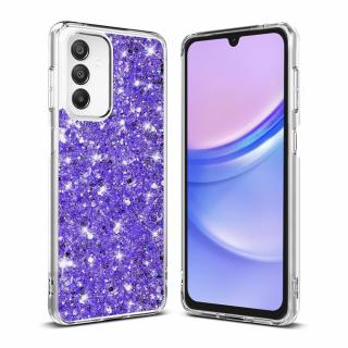 Husa silicon cu sclipici Samsung Galaxy A15 4G   A15 5G glitter Mov TSG