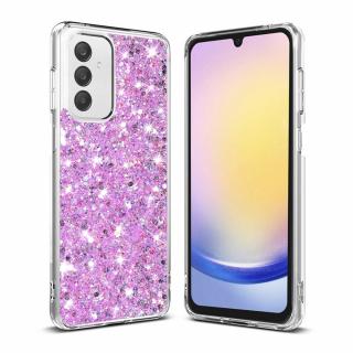 Husa silicon cu sclipici Samsung Galaxy A25 5G glitter Magenta TSG