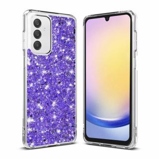 Husa silicon cu sclipici Samsung Galaxy A25 5G glitter Mov TSG