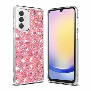 Husa silicon cu sclipici Samsung Galaxy A25 5G glitter Roz TSG