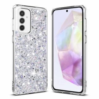 Husa silicon cu sclipici Samsung Galaxy A35 5G glitter Alb TSG