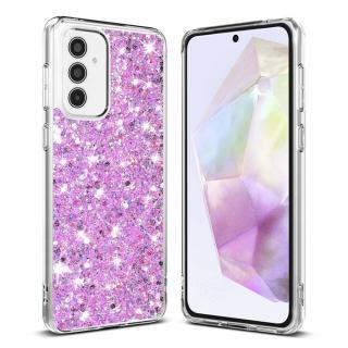 Husa silicon cu sclipici Samsung Galaxy A35 5G glitter Magenta TSG