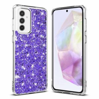 Husa silicon cu sclipici Samsung Galaxy A35 5G glitter Mov TSG