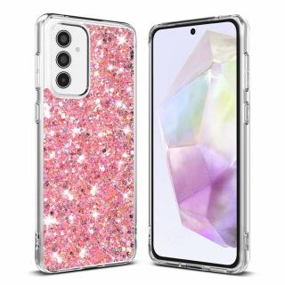 Husa silicon cu sclipici Samsung Galaxy A35 5G glitter Roz TSG