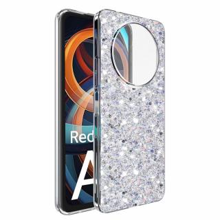 Husa silicon cu sclipici Xiaomi Redmi A3 glitter Alb TSG