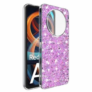 Husa silicon cu sclipici Xiaomi Redmi A3 glitter Magenta TSG