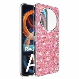 Husa silicon cu sclipici Xiaomi Redmi A3 glitter Roz TSG