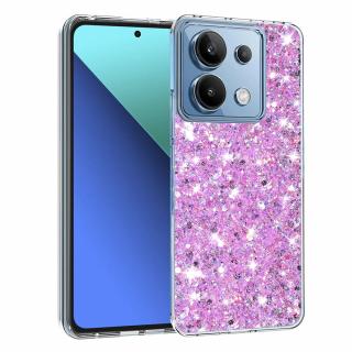 Husa silicon cu sclipici Xiaomi Redmi Note 13 4G glitter Magenta TSG