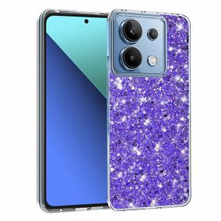 Husa silicon cu sclipici Xiaomi Redmi Note 13 4G glitter Mov TSG