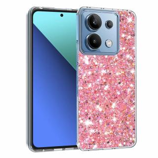 Husa silicon cu sclipici Xiaomi Redmi Note 13 4G glitter Roz TSG