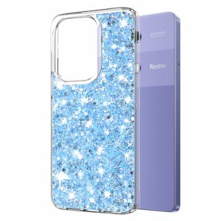 Husa silicon cu sclipici Xiaomi Redmi Note 13 Pro 4G   Poco M6 Pro 4G glitter Bleu TSG