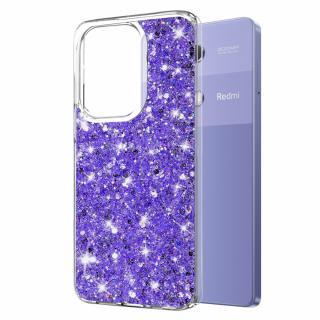 Husa silicon cu sclipici Xiaomi Redmi Note 13 Pro 4G   Poco M6 Pro 4G glitter Mov TSG