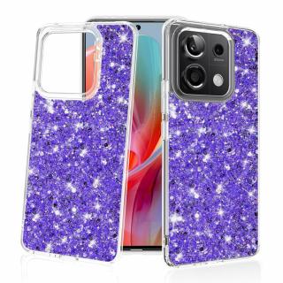 Husa silicon cu sclipici Xiaomi Redmi Note 13 Pro 5G   Poco X6 glitter Mov TSG