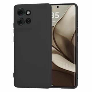 Husa spate Motorola Edge 50 Silicon Negru cu Microfibra SoftFlex