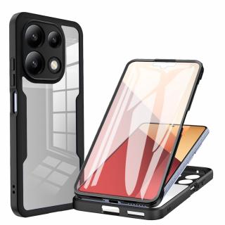 Husa Xiaomi Redmi Note 13 Pro 4G   Poco M6 Pro 4G 360 grade silicon TPU transparenta Negru