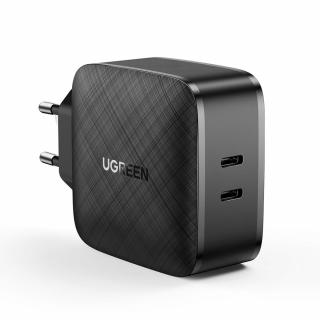 Incarcator Priza 2x USB-C PD GaN 66W, 3.3A Ugreen (70867) Negru