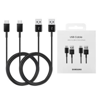 Samsung (2 Pack) Original Cablu de date (EP-DG930MBEGWW) USB-A to Type-C 2A, 480Mbps, 1.5m Negru (Blister Packing)