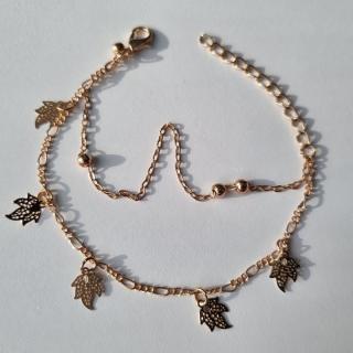 Bratara aurie charm Frunza vita de vie