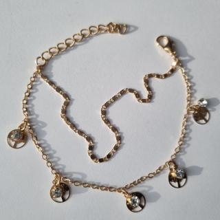 Bratara aurie cu charm copacul vietii