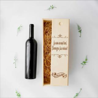 Cutie de vin personalizata La casa cu nasi buni