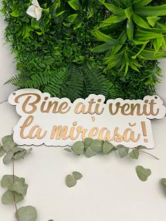 Panou decorativ , zBine ati venit la mireasa!,   ,   Decor nunta elegant