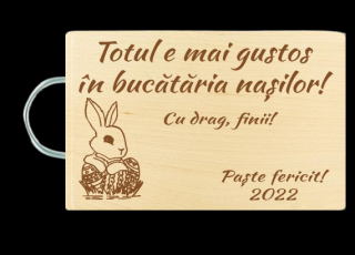 Tocator Paste pentru Nasi ,   Cadou Personalizat din Lemn pentru Masa Festiva