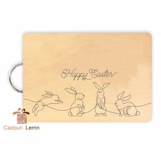 Tocator Personalizat Happy Easter cu Iepurasi ,   Cadou Unic pentru Paste!