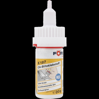 Adeziv ultra rapid, Forch K187, monocomponent pentru diferite materiale, cantitate 20 g