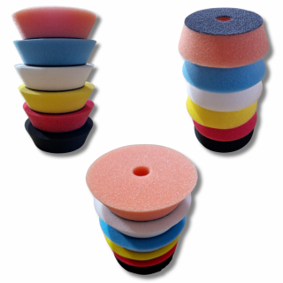 Burete polisat, ABW G95 25, diamentru O 95 mm, montare pe masina cu velcro, diferite duritati si culori