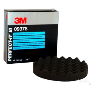 Burete valurit, 3M Perfect-It III 09378, polish egalizare, diamentru 150 mm, montare pe masina cu velcro